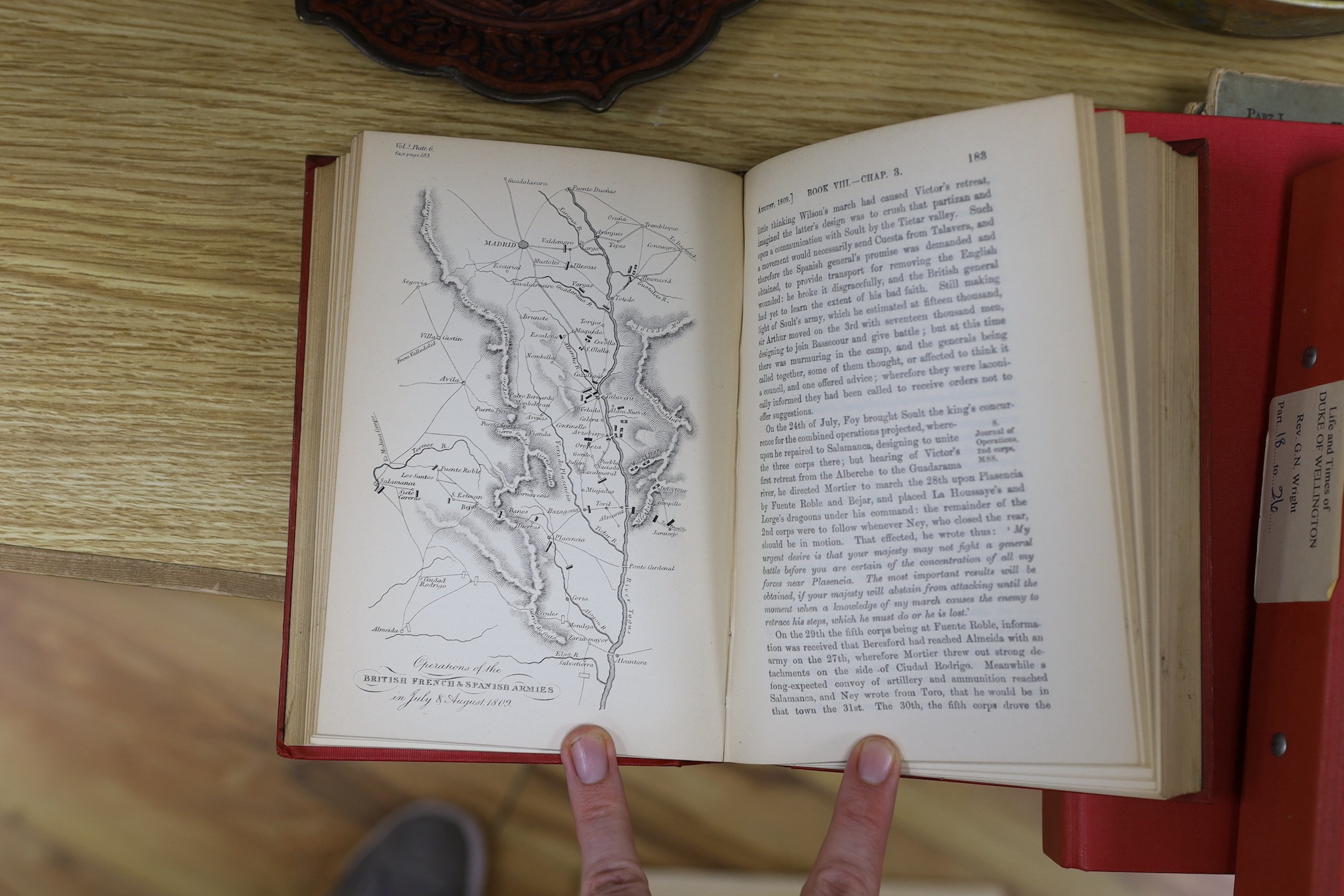 Wellington related works - Wright, Rev. G.N - Life and Campaigns of Arthur, Duke of Wellington, 4 vols; and in as published, in 42 parts, but lacking parts, 3 & 23, Peter Jackson, late Fisher & Son; Gurwood, Lt. Col. - S